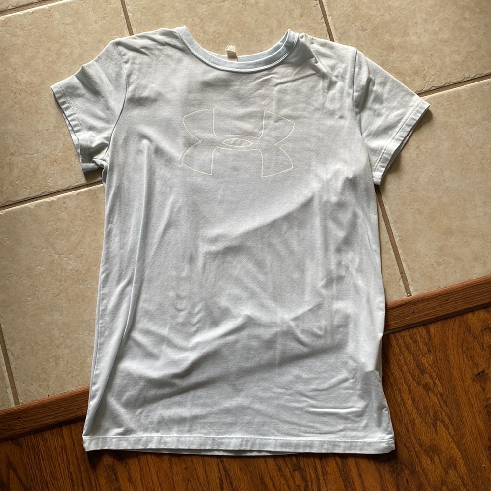 Like New: Under Armour Heat Gear Baby Blue Tee